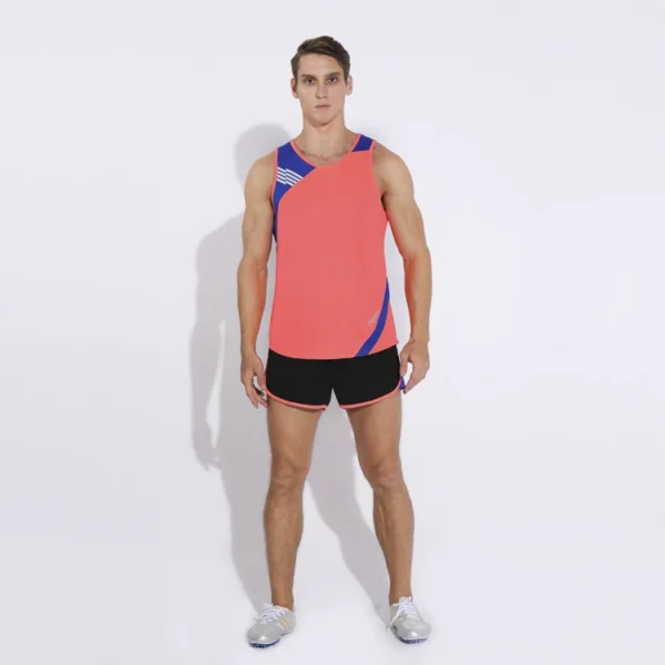 Sports Running Suit for Men 2 Pieces Sleeveless Tank Shorts Track & Field Clothes Set Jogging Sportswear