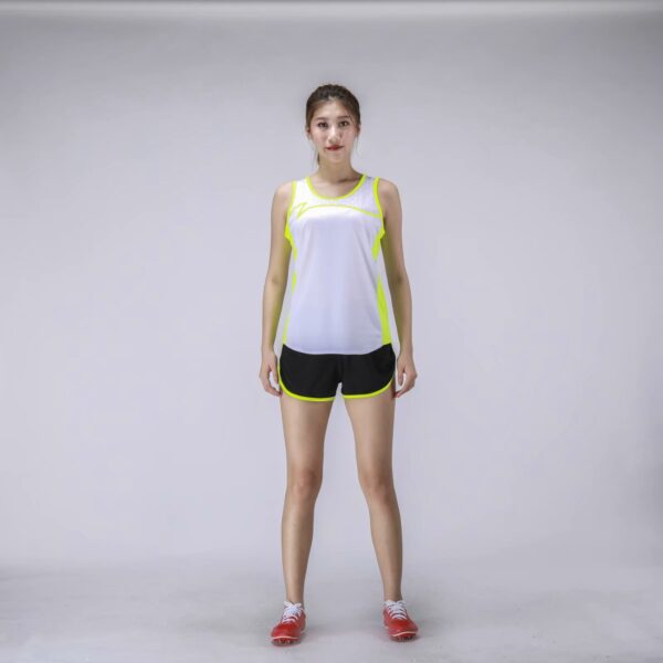 Women's track and field training suits for physical examinations, long and short distance running competitions, sportswear, marathon running, breathable vest suits for summer