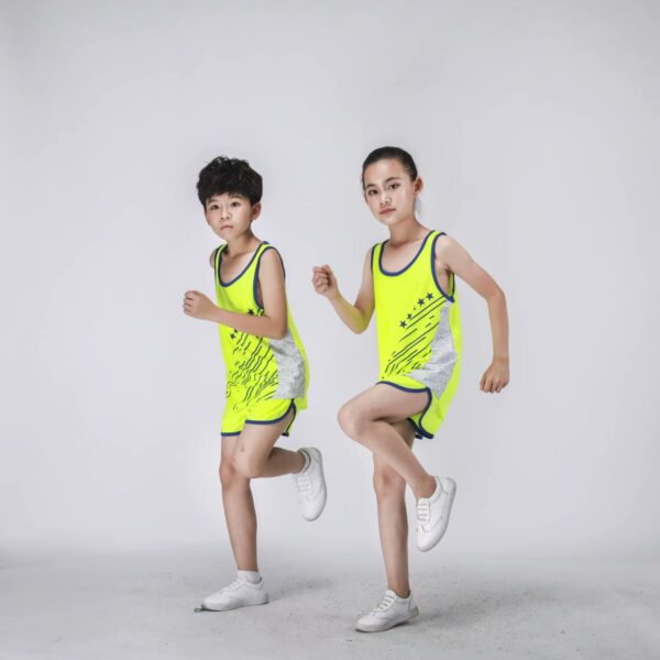 Track and field training suits for children long-distance running competition clothing physical examination sports vest marathon running