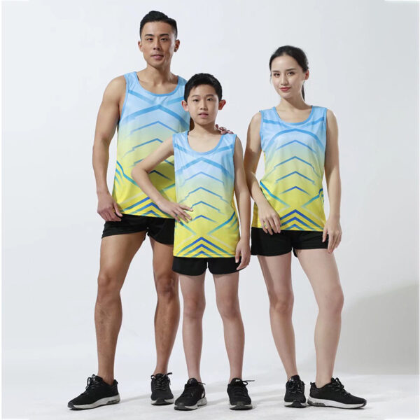 Track and field training suits men's sprint marathon vest competition sports physical examination track and field running clothes